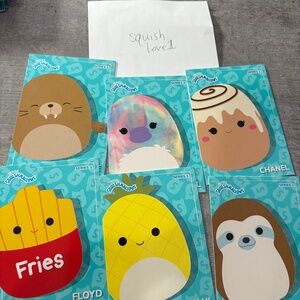 6 x series 1 squishmallows numbered trading cards panini